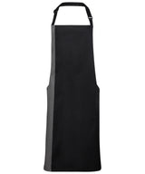 Contrast bib apron
